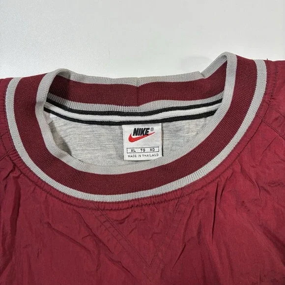 Vintage 90s Nike Pullover XL Windbreaker Center Swoosh Fleece Lined 80s